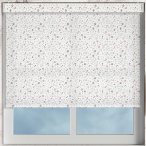 Floral Scatter Blush Electric Pelmet Roller Blinds Frame