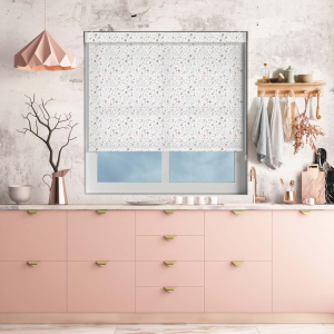 Floral Scatter Blush Pelmet Roller Blinds