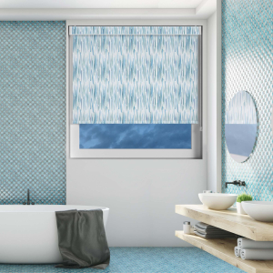 Ira Cobalt Pelmet Roller Blinds