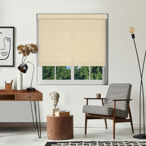 Luxe Beige Electric Pelmet Roller Blinds