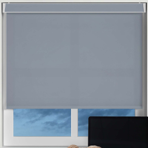 Luxe Blue Haze Electric Pelmet Roller Blinds Frame