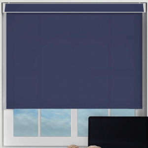 Luxe Dark Blue Electric Pelmet Roller Blinds Frame