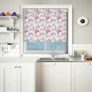 Melia Blush Pelmet Roller Blinds