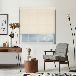 Mirage Solar Cream Electric Pelmet Roller Blinds