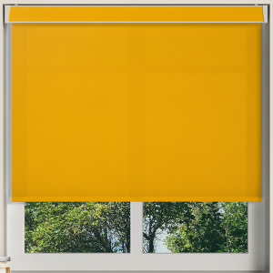 Origin Bright Mustard Electric No Drill Roller Blinds Frame