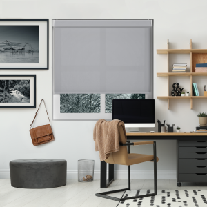 Origin Stratus Grey Electric No Drill Roller Blinds