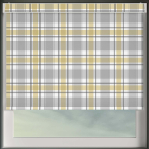 Patchwork Lemon Electric Pelmet Roller Blinds Frame