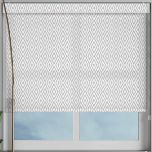 Rhomboid Grey Pelmet Roller Blinds Frame