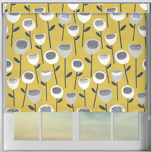 Seed Pod Mustard Pelmet Roller Blinds Frame