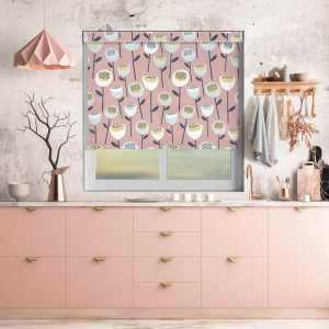 Seed Pod Pink Electric Pelmet Roller Blinds