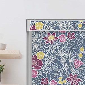 Sketch Floral Peacock Electric Pelmet Roller Blinds Product Detail