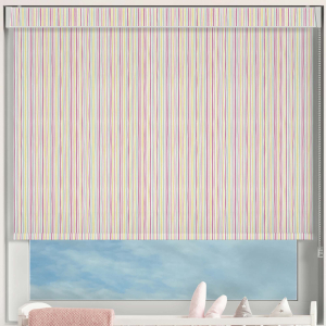 Tilde Stripe Ballet Electric No Drill Roller Blinds Frame