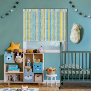 Tilde Stripe Lemon Electric No Drill Roller Blinds