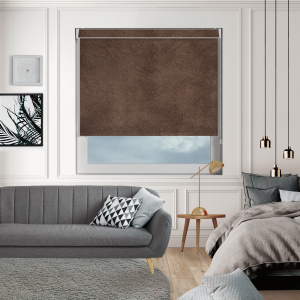 Velvet Mocha Pelmet Roller Blinds