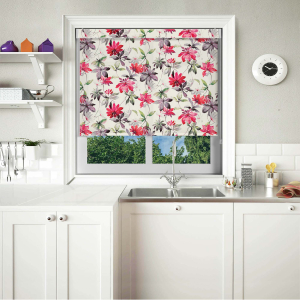 Viola Scarlet Pelmet Roller Blinds