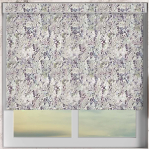 Watercolour Floral Lilac Electric Pelmet Roller Blinds Frame