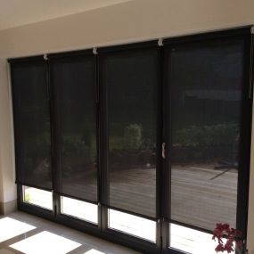 Screen Black Roller Blinds With Chains